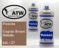 Preview: Porsche, Cognac Brown Metallic, 40L / Z7: 400ml Sprühdose + 400ml Klarlack - Set, von ATW Autoteile West.